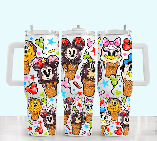 Mouse & Friends Ice Cream 40 oz Tumbler Prints