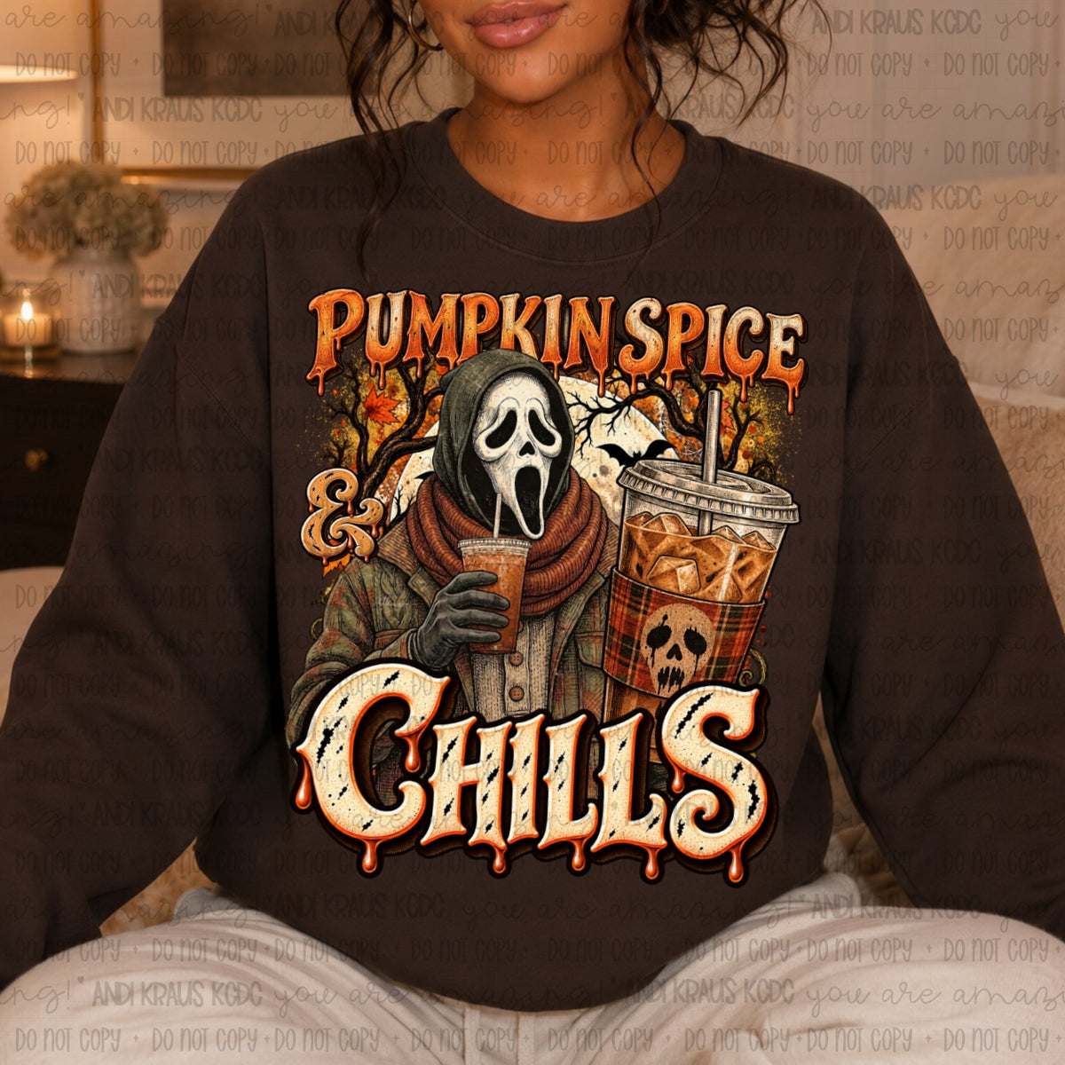 Pumpkin Spice & Chills DTF Print