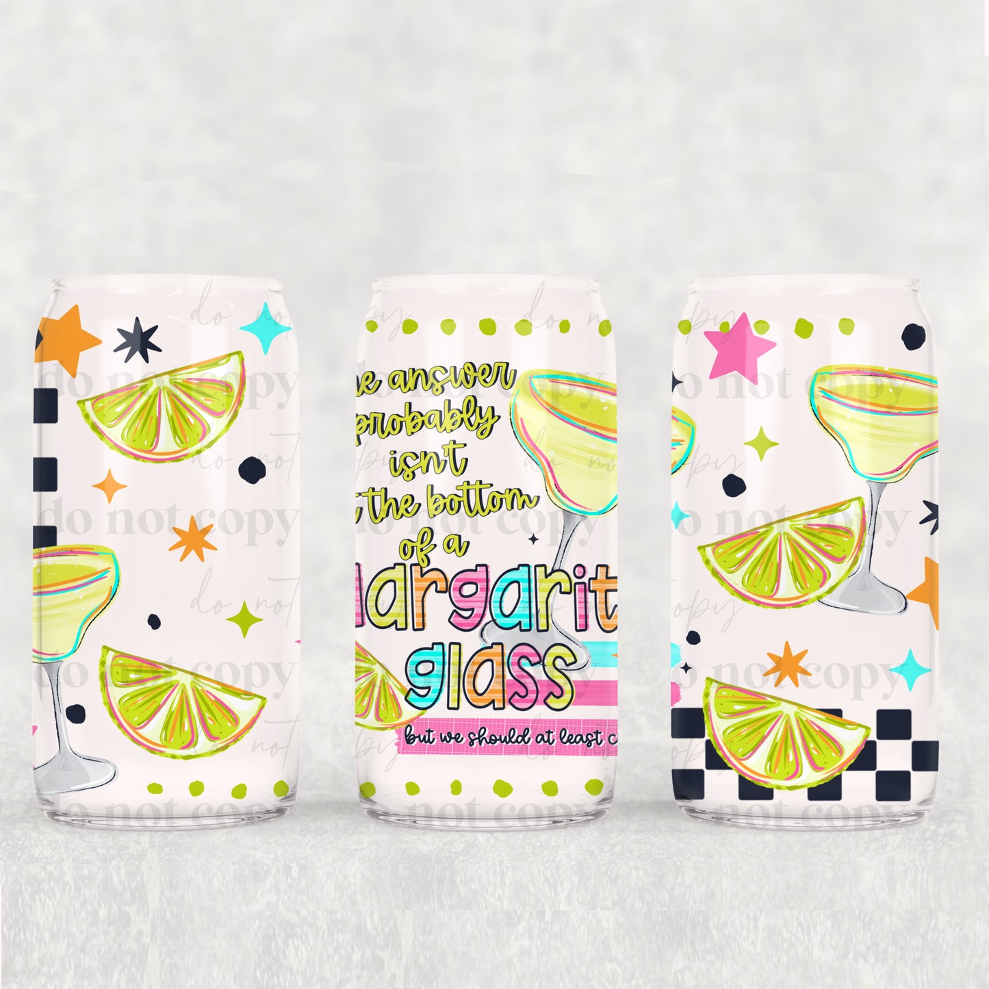 Bottom Of A Margarita Glass 16 oz Glass Wrap