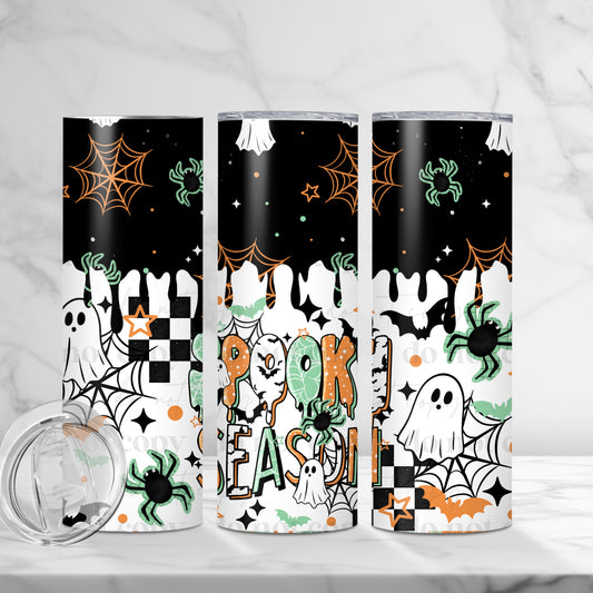 Spooky Season (Mint & Orange) Tumbler Wrap
