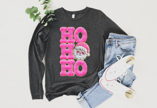 Ho Ho Ho Santa Faux Yarn  DTF Print