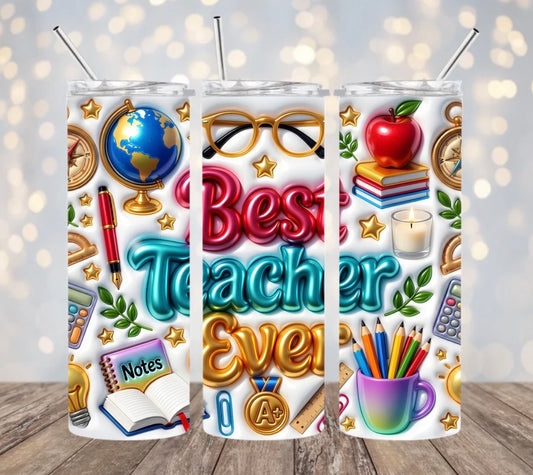 Best Teacher Ever Tumbler Wrap