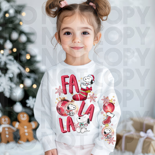 Fa La La Snoopy DTF Prints