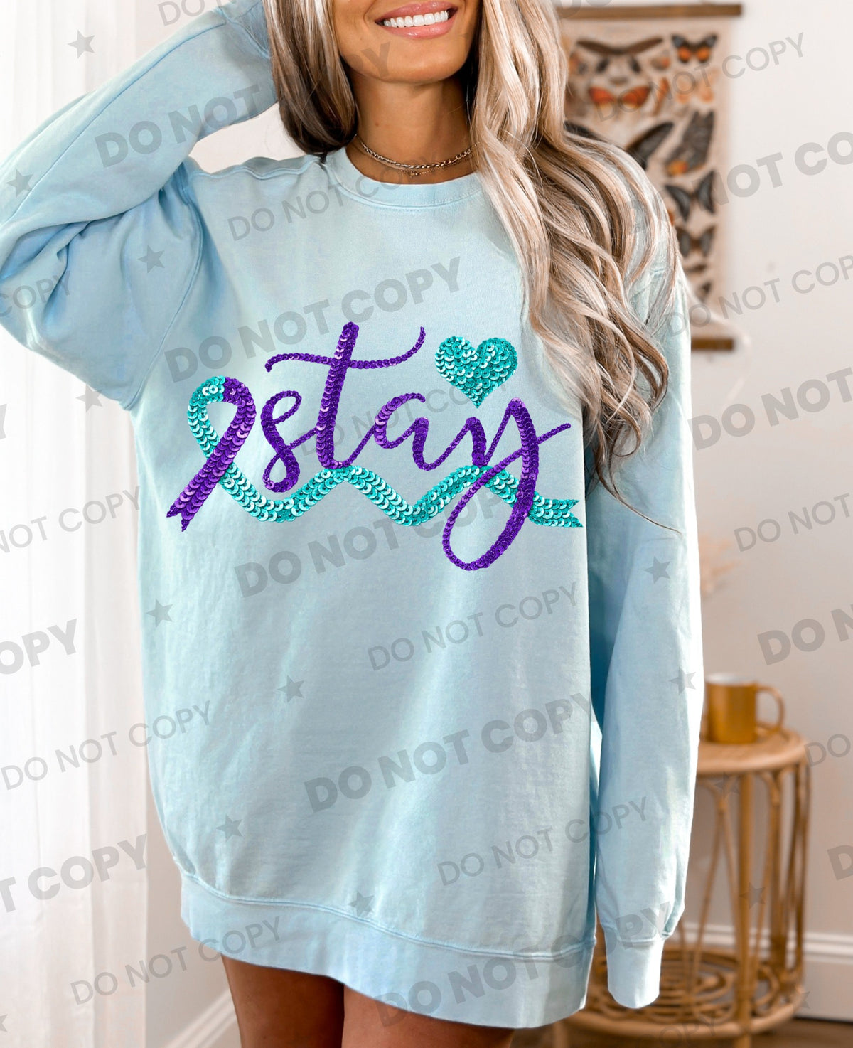 Stay (Faux Sequin) DTF Print