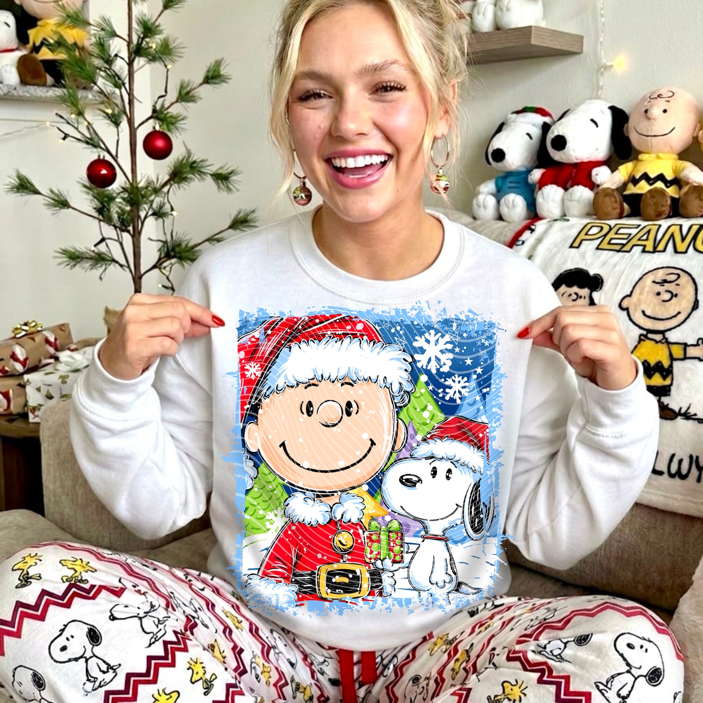 Christmas Charlie & Snoopy DTF Print