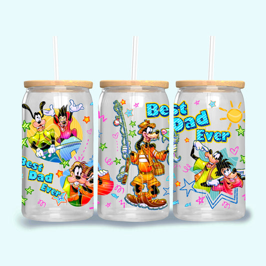 Best Dad Ever 16 oz Glass Can Wraps