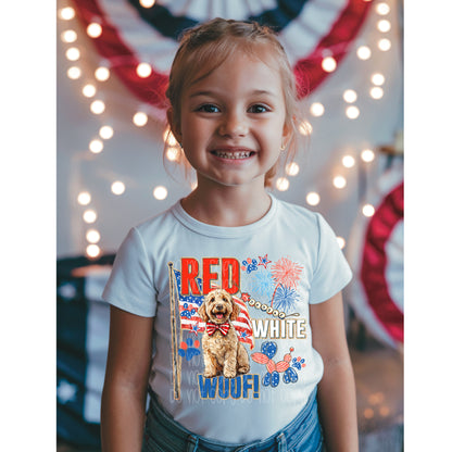 Red White And Woof DTF Print