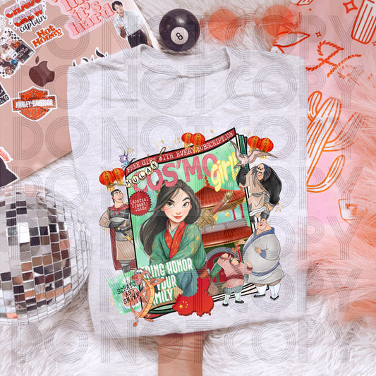 Cosmo Girl Mulan DTF Prints