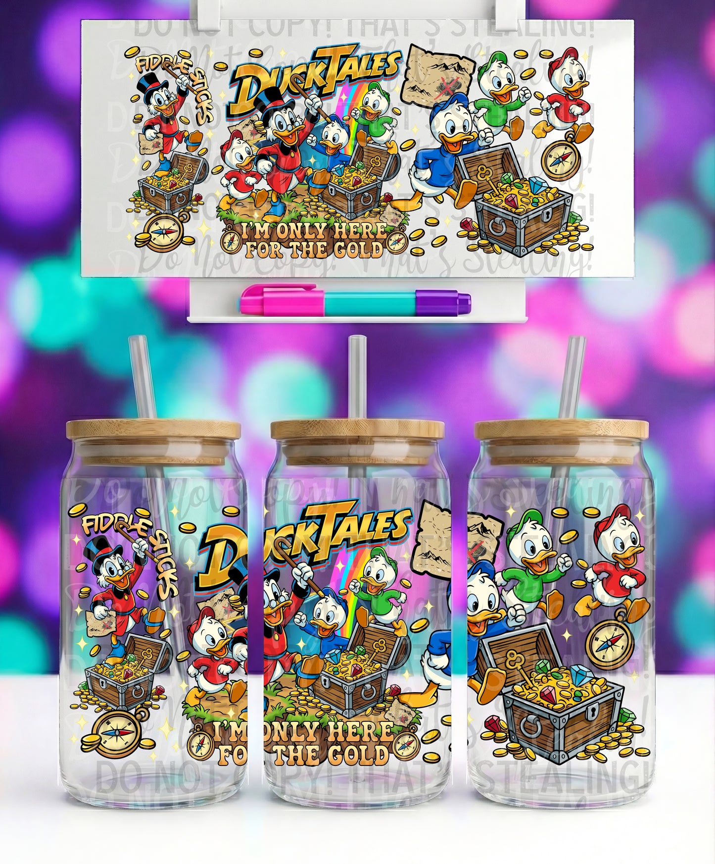 Duck Tales 16 oz Glass Wrap
