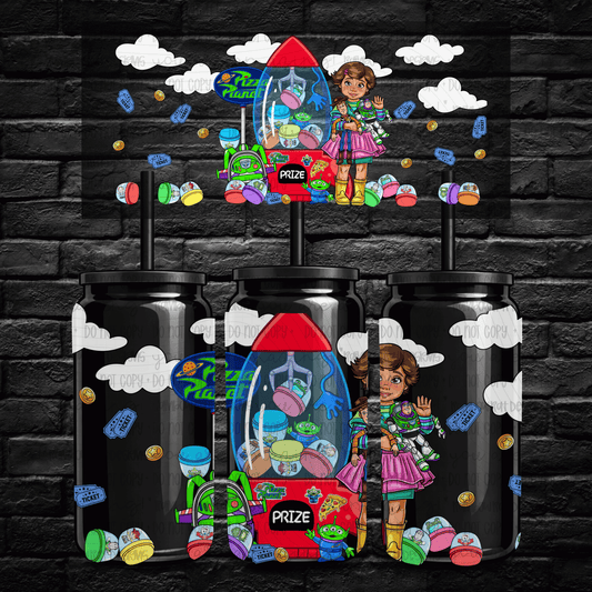 Pizza Planet Arcade 16 oz Glass Wrap