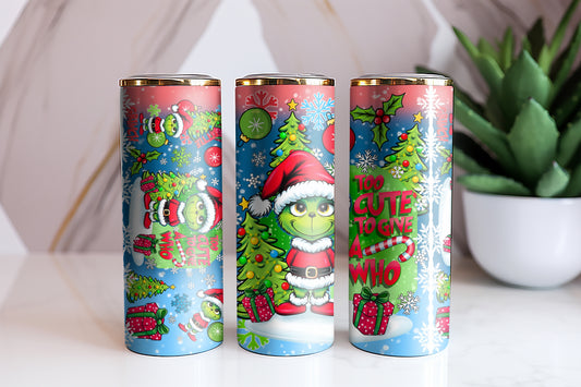 Too Cute To Give A Who Tumbler Wrap