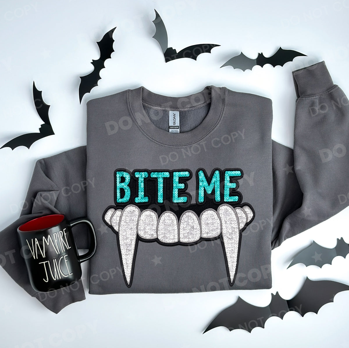 Bite Me (Faux Sequin) DTF Print