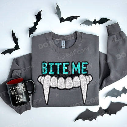 Bite Me (Faux Sequin) DTF Print