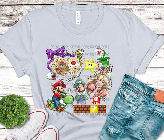 Mario Friends Locket DTF Print