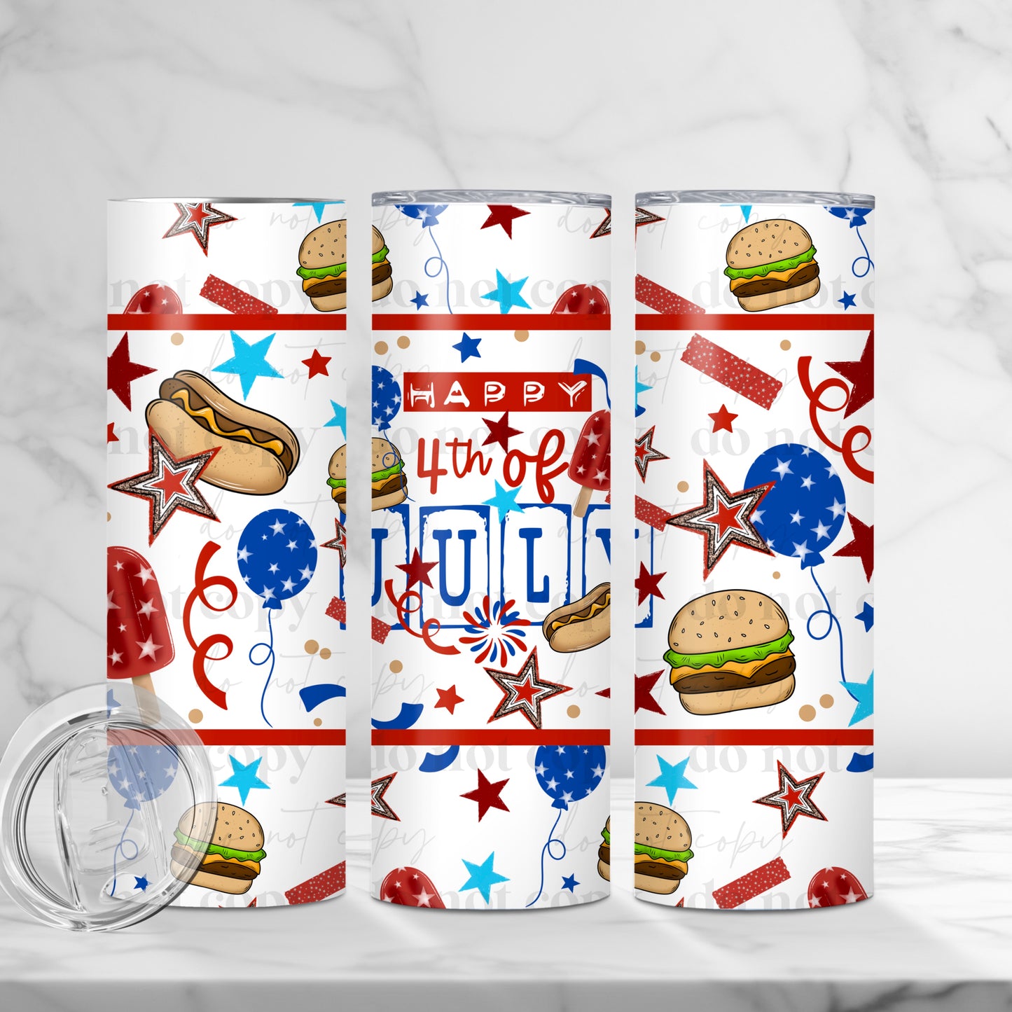 Happy 4th Of July Tumbler Wrap