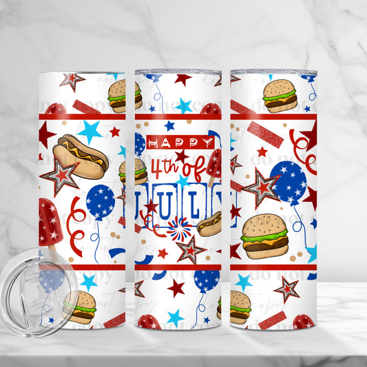 Happy 4th Of July Tumbler Wrap