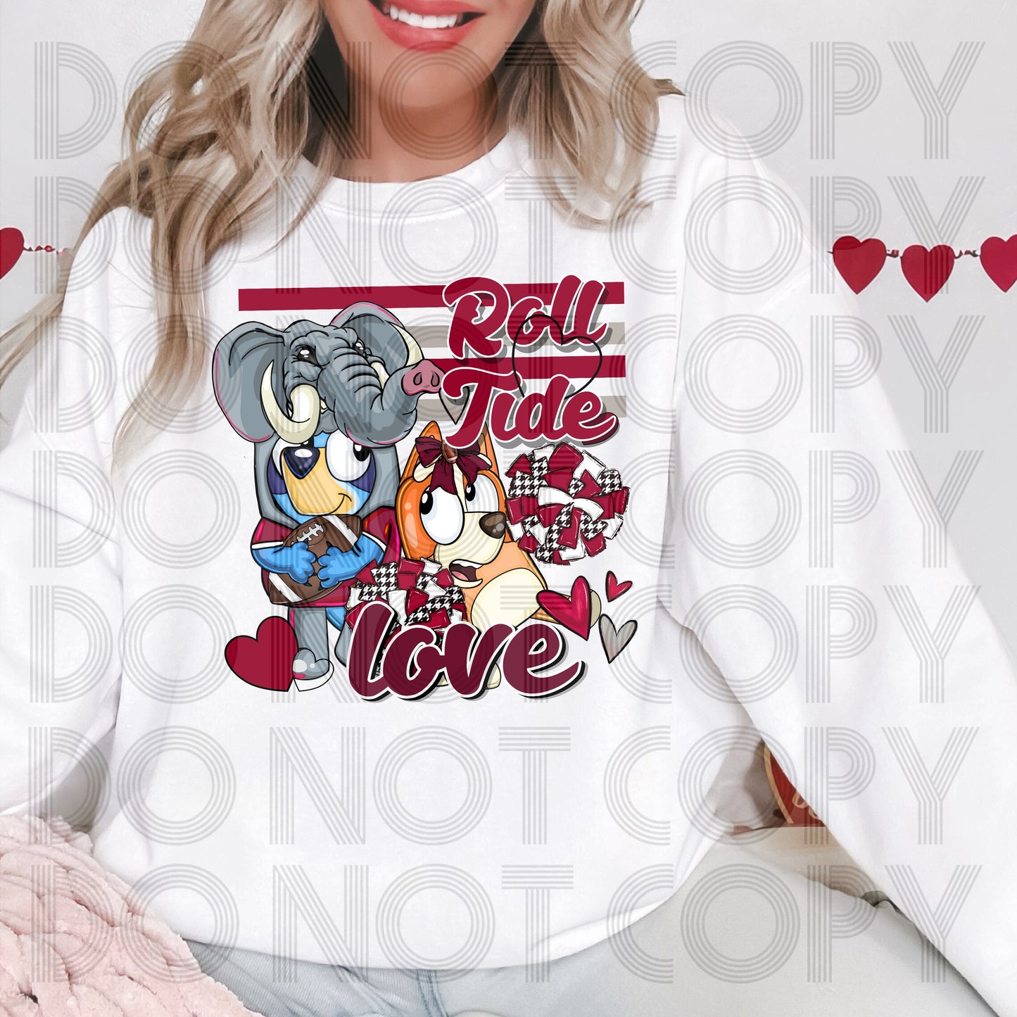 Roll Tide Love DTF Print