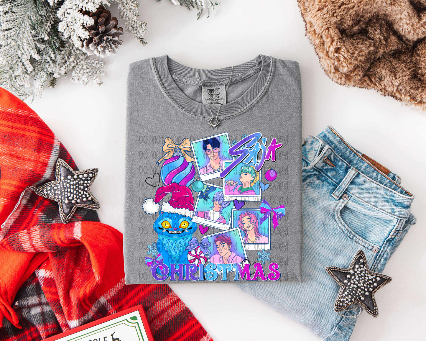 Saja Christmas Polaroid DTF Print