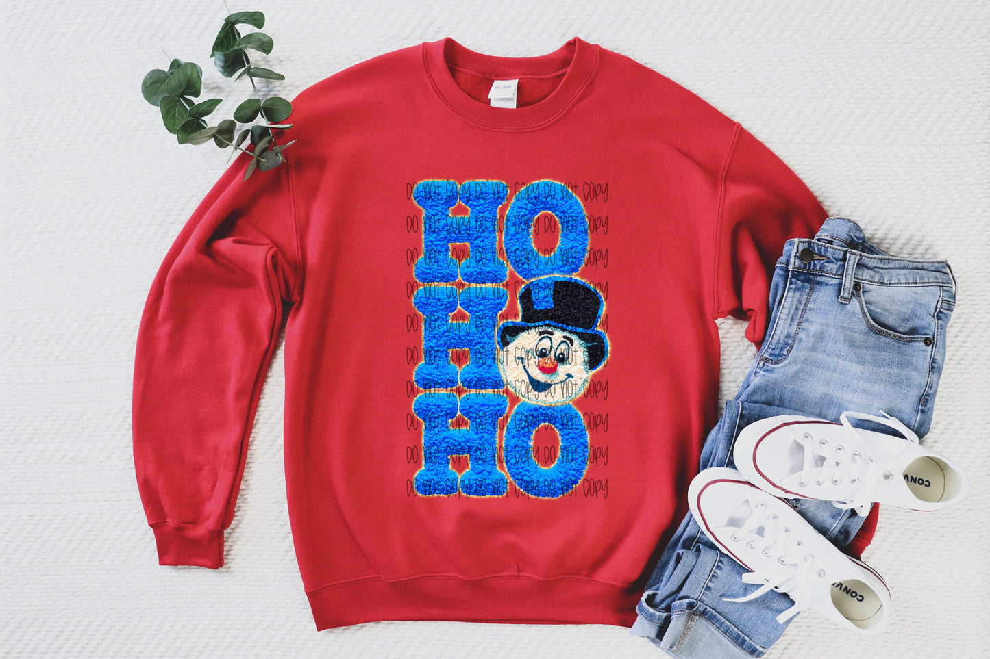 Ho Ho Ho Frosty Faux Yarn  DTF Print
