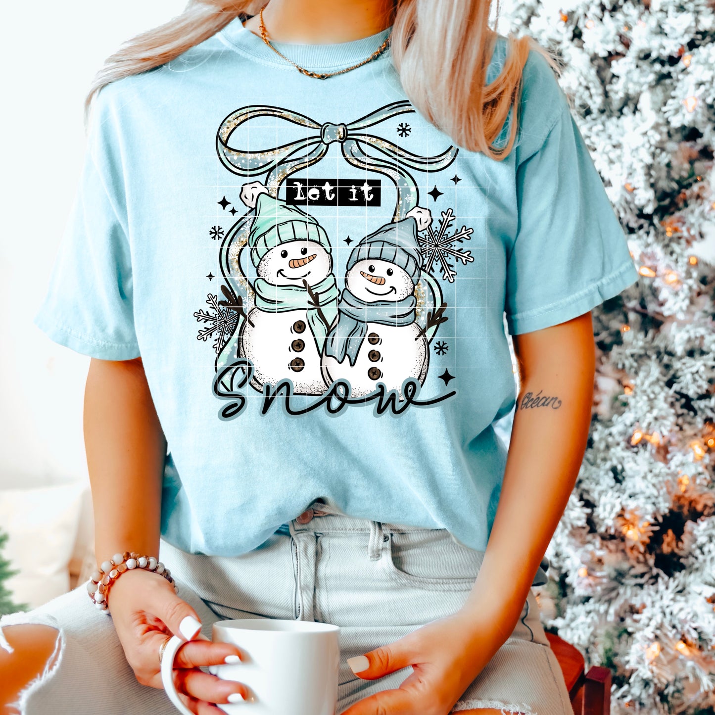 Let It Snow Snowmen DTF Prints