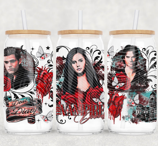 TVD Mystic Falls 16 oz Glass Wraps