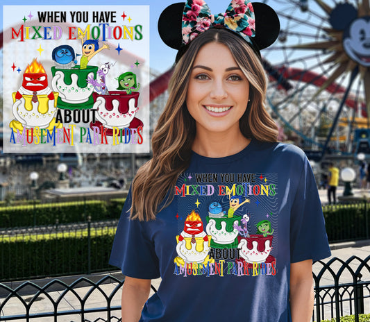 Mixed Emotions About Amusement Parks DTF Print