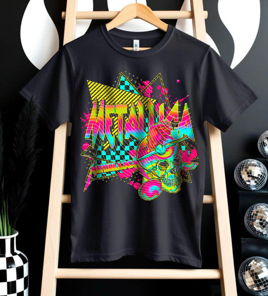 Metallica Neon DTF Prints