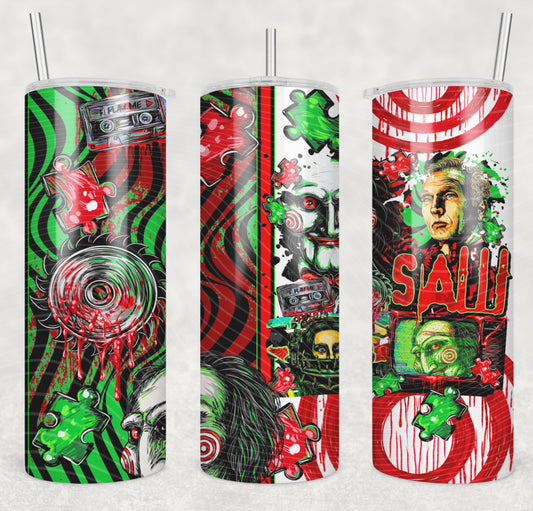 Horror SAW Tumbler Wrap