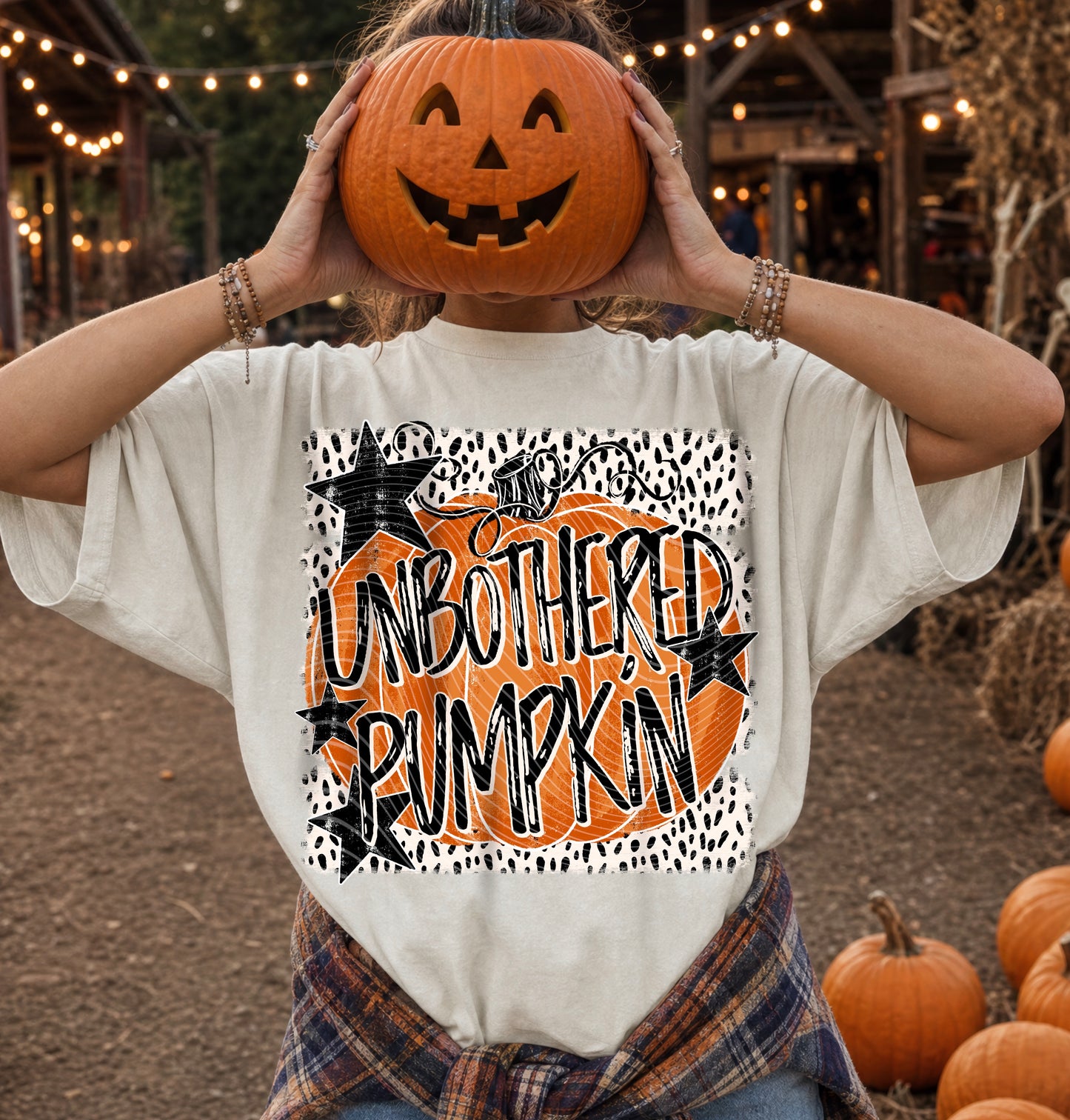 Unbothered Pumpkin DTF Print