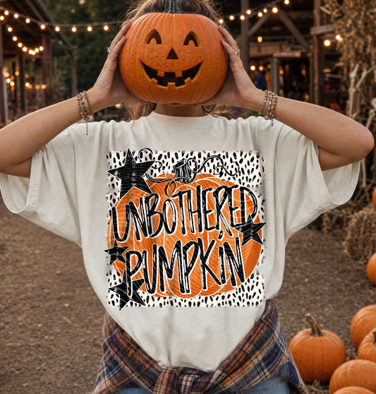 Unbothered Pumpkin DTF Print