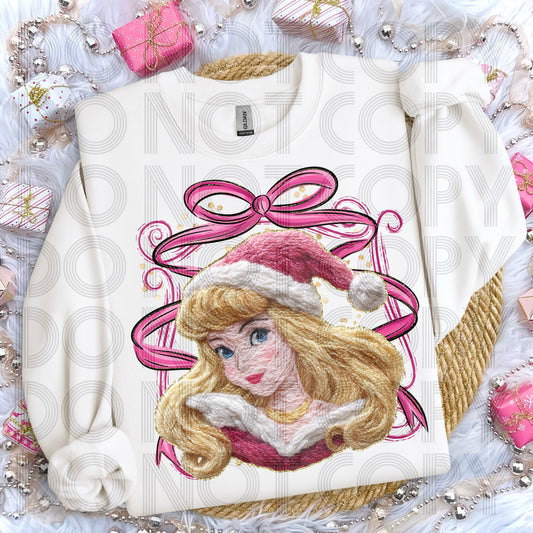 Christmas Princess A (Faux Yarn) DTF Prints