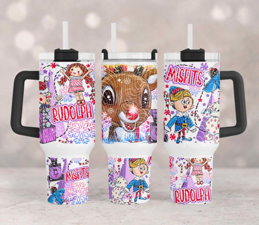 Christmas Rudolph Misfits 40 oz Tumbler Prints