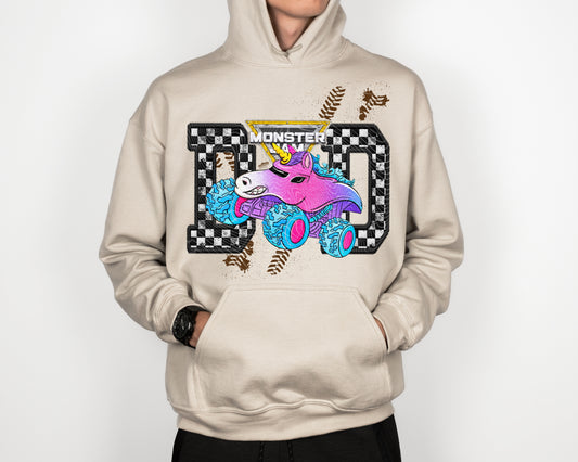 MJ Sparkle Smash Dad Faux Embroidery DTF Prints