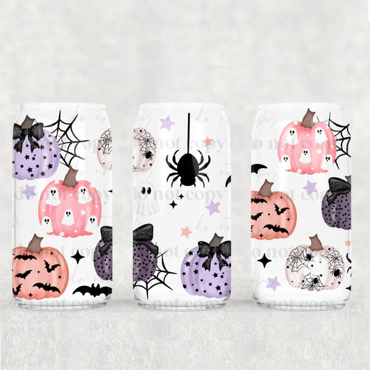 Clipart Only Pumpkins 16 oz Glass Wraps