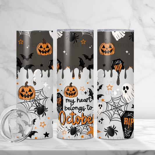 My Heart Belongs To October Tumbler Wrap