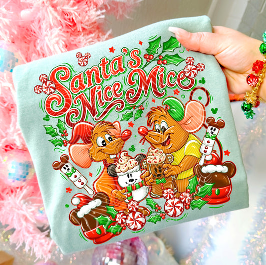 Santa’s Nice Mice (Double Sleeve) DTF Prints