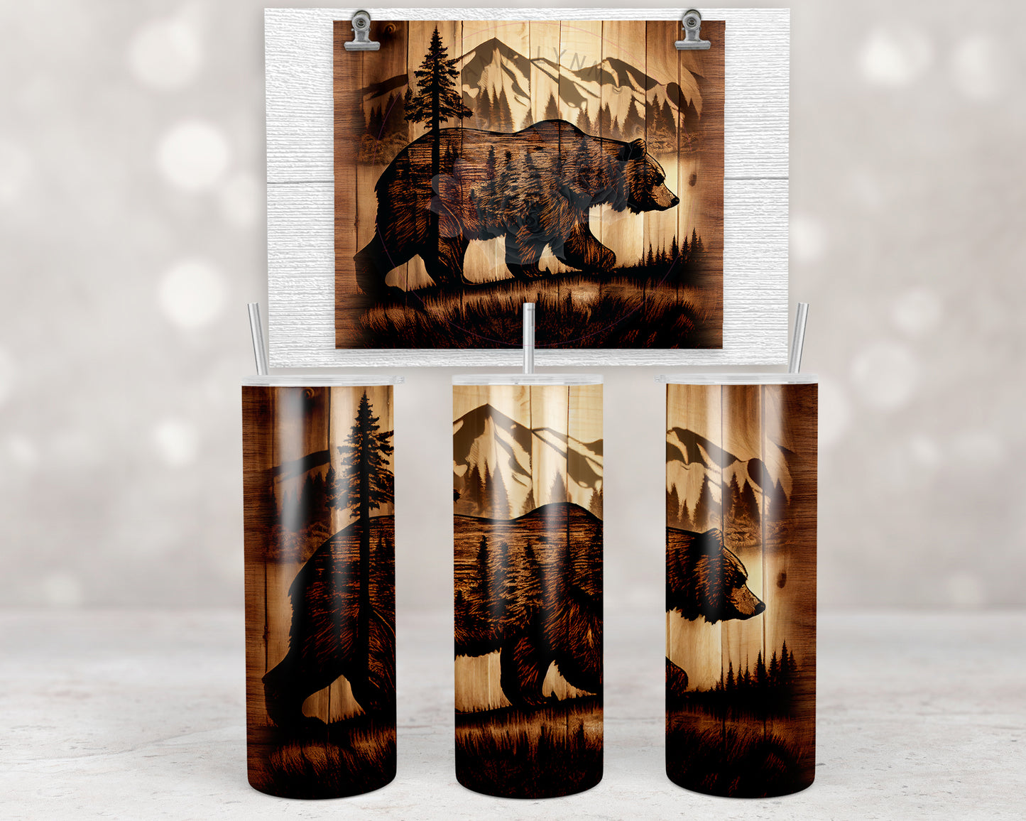 Bear Mountain Woodgrain Design Transfers