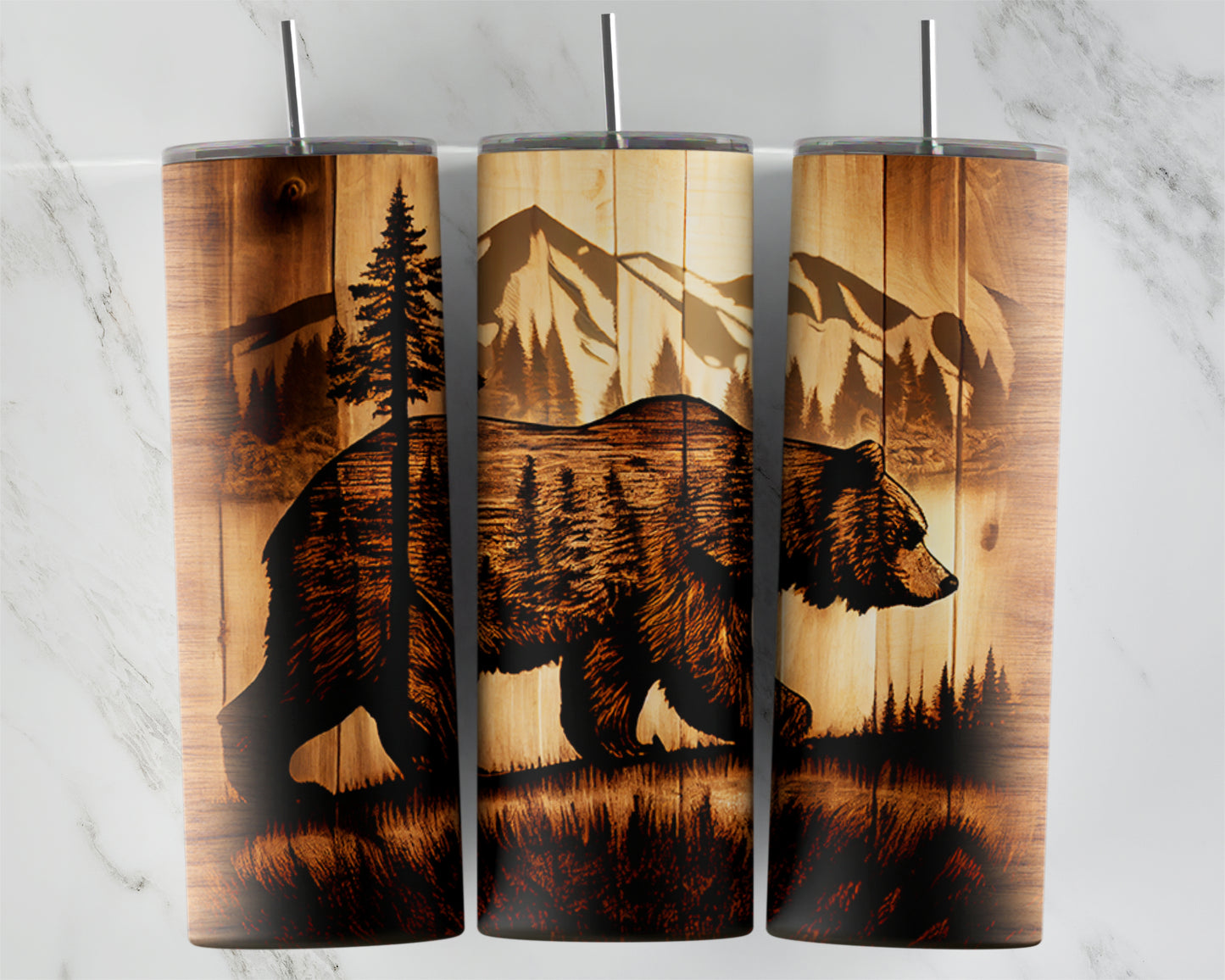 Bear Mountain Woodgrain Design Transfers