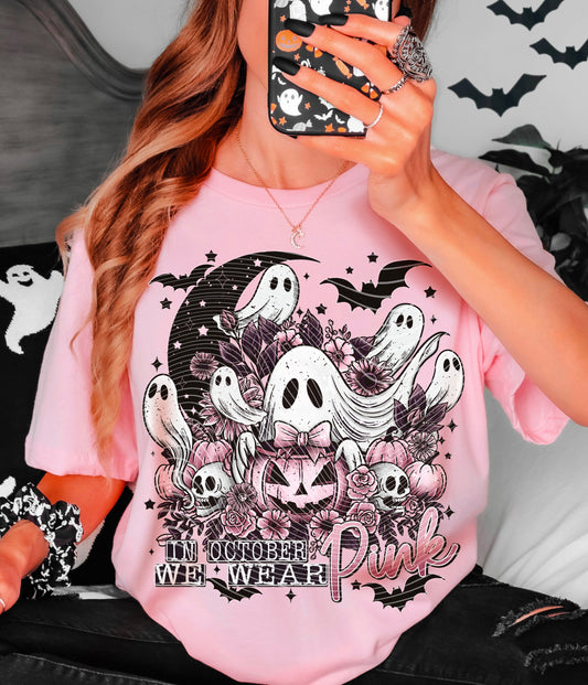 Pink October Ghosties DTF Print