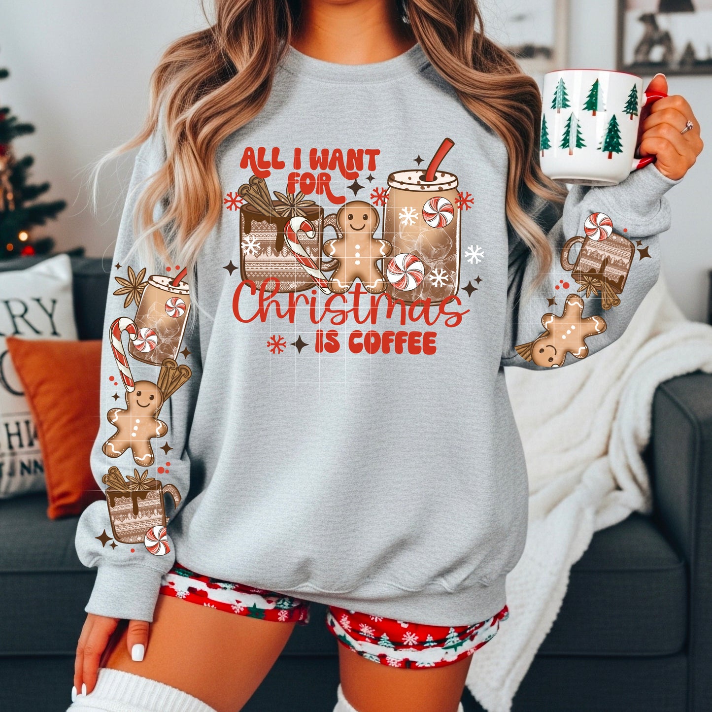 All I Want For Christmas Is Coffee DTF Prints