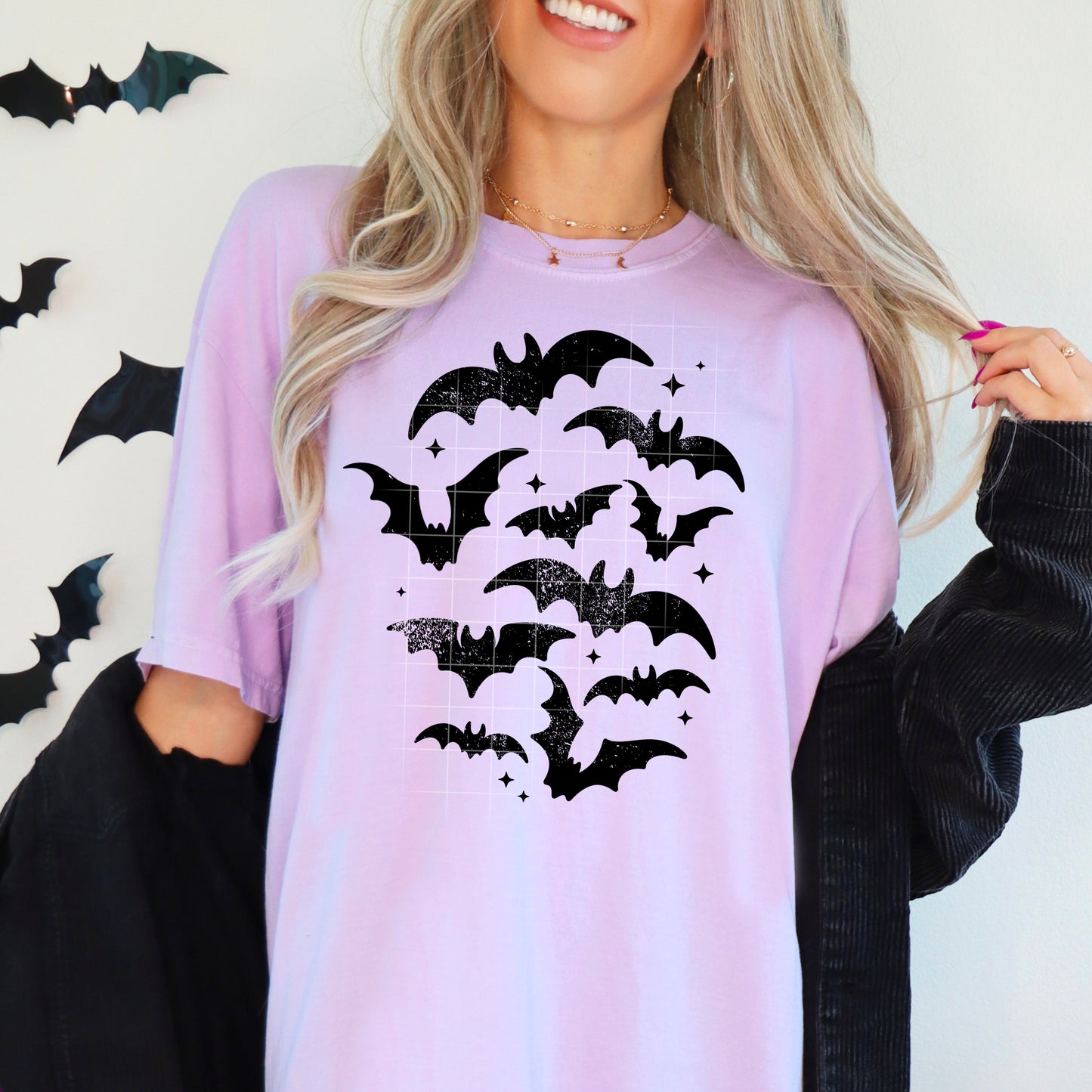 Flying Spooky Bats (Single Color) DTF Prints
