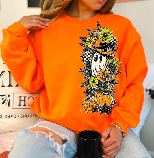 (Sleeve Print Only) Floral Ghostie DTF Prints
