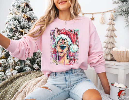 Christmas Scooby DTF Print