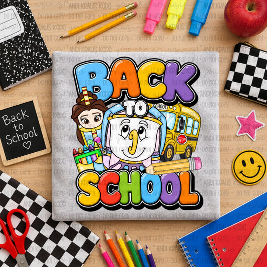 Back To School Belle DTF Print
