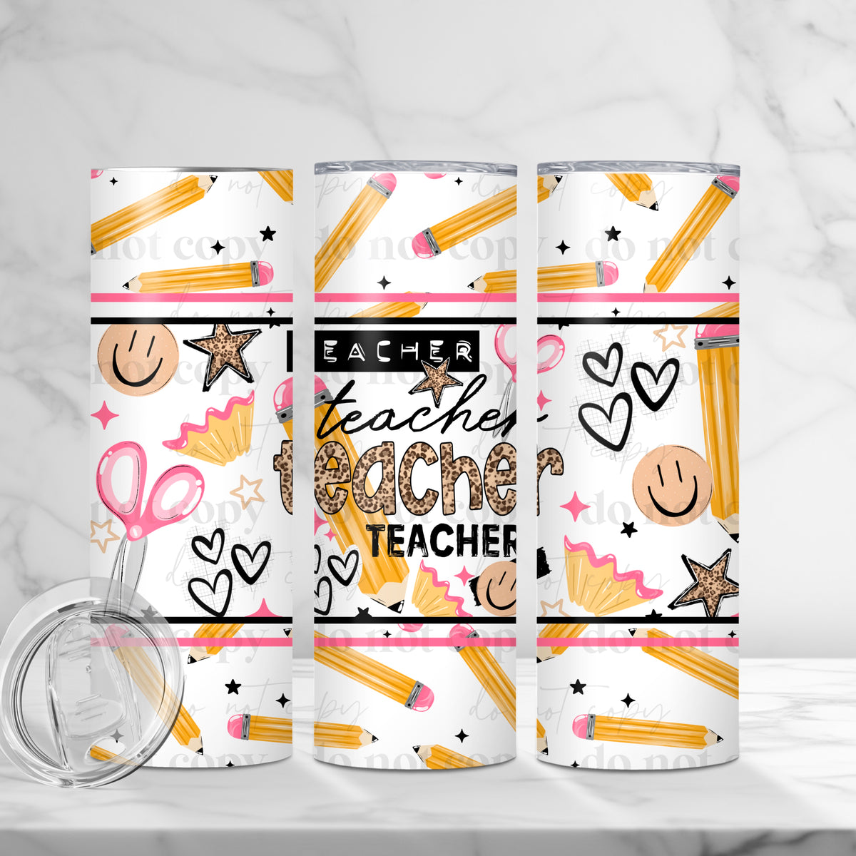 Teacher Teacher Pencils Tumbler Wrap