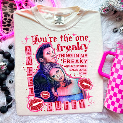 Freaky Angel and Buffy DTF Print