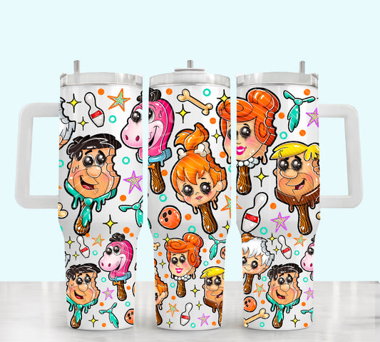 Flinstones Ice Cream 40 oz Tumbler Prints