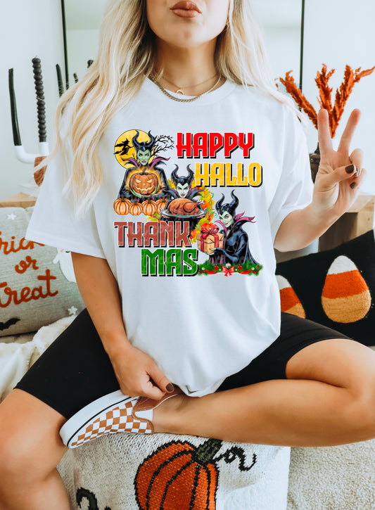 Happy Hallo-Thank-Mas Maleficent DTF Prints