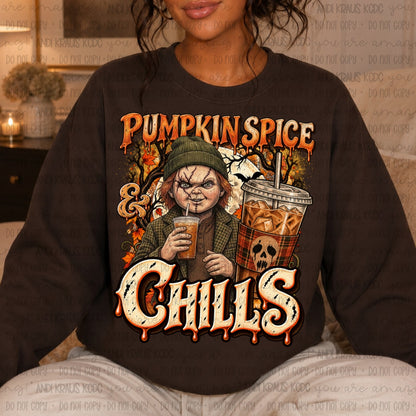 Pumpkin Spice & Chills DTF Print