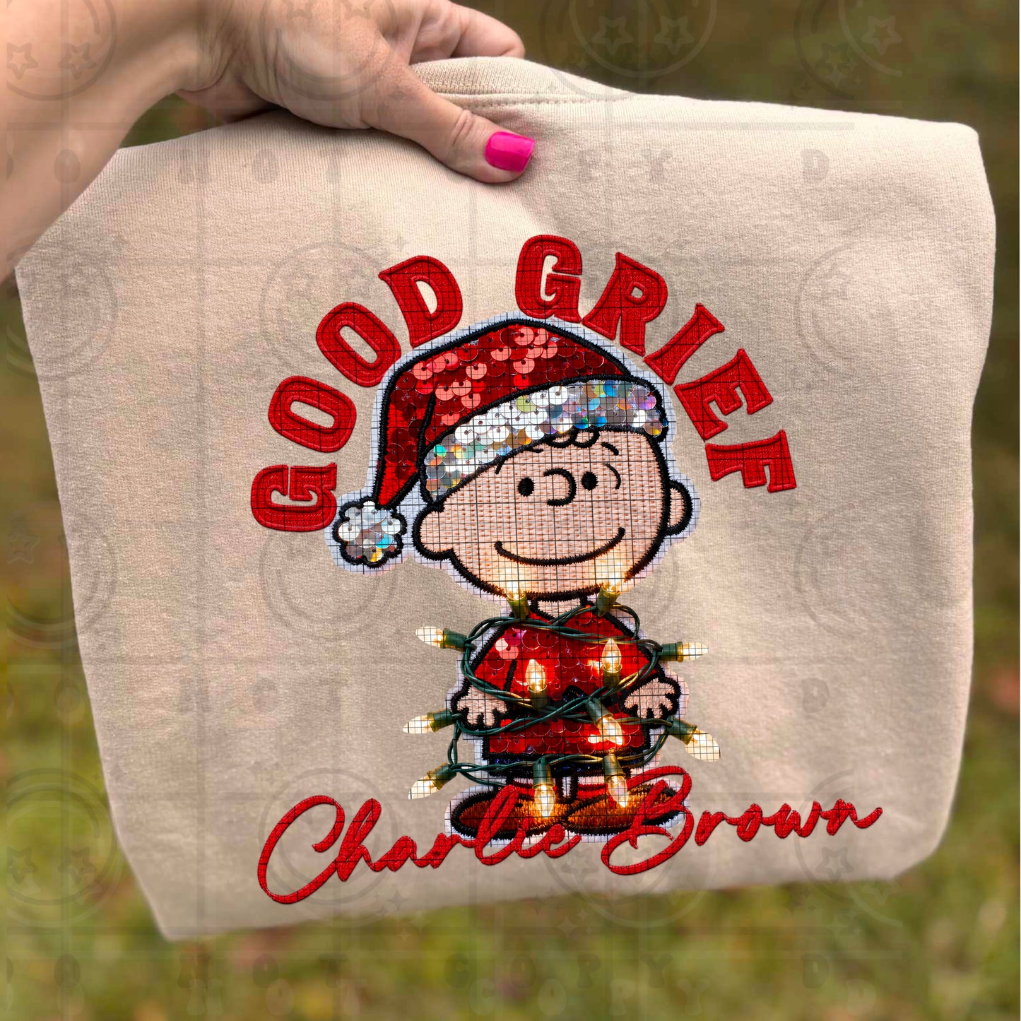 Good Grief CB (Faux Sequin Embroidery) DTF Prints
